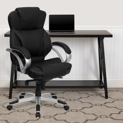 High Back LeatherSoft Contemporary Executive Swivel Ergonomic Office Chair - View 2