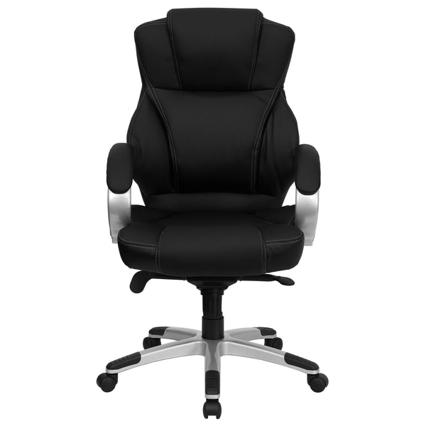 High Back Black LeatherSoft Contemporary Executive Swivel Ergonomic Office Chair