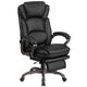High Back Black LeatherSoft Reclining Ergonomic Chair with Outer Lumbar Cushion