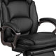 High Back Black LeatherSoft Reclining Ergonomic Chair with Outer Lumbar Cushion