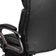 High Back Black LeatherSoft Reclining Ergonomic Chair with Outer Lumbar Cushion
