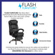 High Back Black LeatherSoft Reclining Ergonomic Chair with Outer Lumbar Cushion