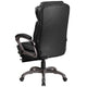 High Back Black LeatherSoft Reclining Ergonomic Chair with Outer Lumbar Cushion