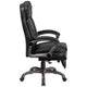 High Back Black LeatherSoft Reclining Ergonomic Chair with Outer Lumbar Cushion