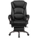 High Back Black LeatherSoft Reclining Ergonomic Chair with Outer Lumbar Cushion