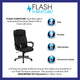 High Back Black LeatherSoft Executive Swivel Office Chair w/Lip Edge Base & Arms