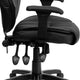 High Back Black LeatherSoft Multifunction Executive Chair w/Lumbar Support Knob