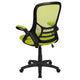 Green |#| High Back Green Mesh Ergonomic Office Chair with Black Frame and Flip-up Arms