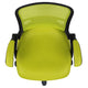 Green |#| High Back Green Mesh Ergonomic Office Chair with Black Frame and Flip-up Arms