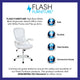 White |#| High Back White Mesh Ergonomic Office Chair with White Frame and Flip-up Arms