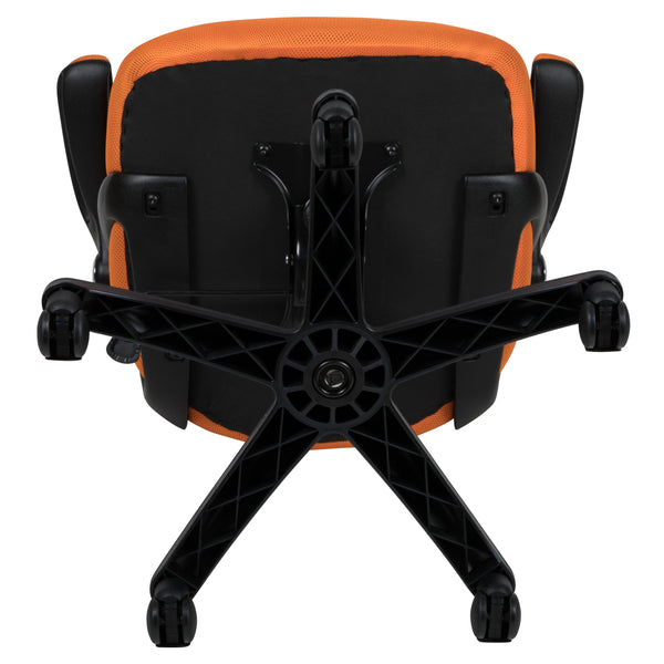 Orange |#| High Back Orange Mesh Ergonomic Office Chair with Black Frame and Flip-up Arms