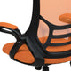 Orange |#| High Back Orange Mesh Ergonomic Office Chair with Black Frame and Flip-up Arms