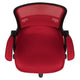 Red |#| High Back Red Mesh Ergonomic Office Chair with Black Frame and Flip-up Arms