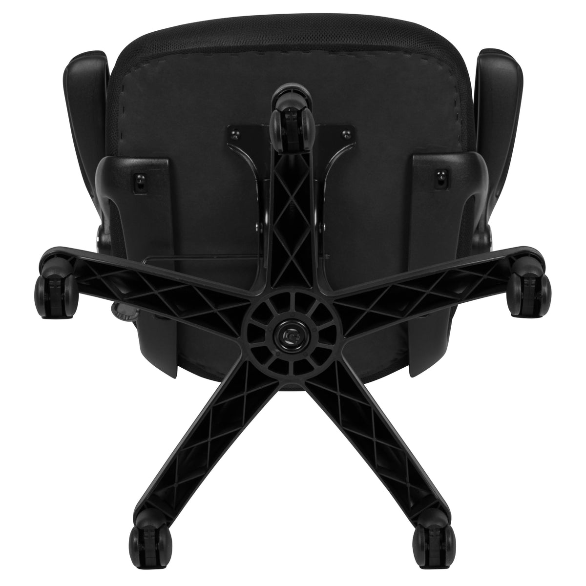 Black |#| High Back Black Mesh Ergonomic Office Chair with Black Frame and Flip-up Arms