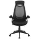 Black Mesh |#| High Back Black Mesh Executive Swivel Office Chair with Flip-Up Arms