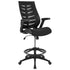 High Back Mesh Spine-Back Ergonomic Drafting Chair with Adjustable Foot Ring and Adjustable Flip-Up Arms