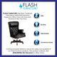 Black |#| High Back Tufted Black LeatherSoft Ergonomic Office Chair w/Oversized Headrest