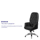 Black |#| High Back Tufted Black LeatherSoft Multifunction Ergonomic Office Chair w/Arms