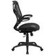 High Back Black Mesh Ergonomic Office Chair-Adjustable Lumbar, 2-Paddle Control