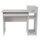 White |#| White Multi-Tiered Computer Desk with Shelves, Drawer and Sliding Keyboard Tray