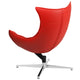 Red |#| Red LeatherSoft Upholstered Swivel Cocoon Chair with Integrated Arms