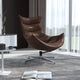 Bomber Jacket |#| Bomber Jacket LeatherSoft Upholstered Swivel Cocoon Chair w/Integrated Arms