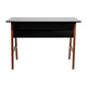 Black Top/Walnut Frame |#| Home Office Writing Computer Desk with Drawer - Table Desk, Black/Walnut