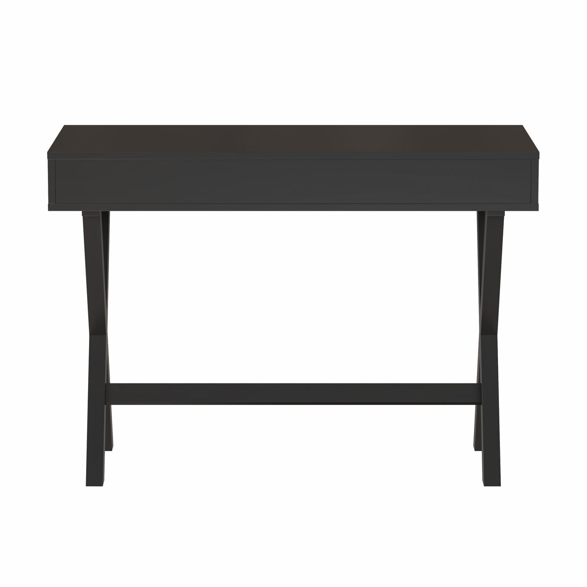 Black |#| Home Office Writing Computer Desk with Open Storage - Bedroom Desk, Black