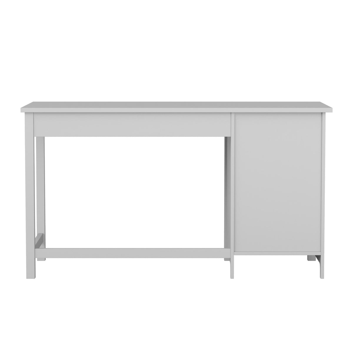 Gray Frame/Brushed Nickel Hardware |#| Gray Shaker Style Home Office Desk with Storage and Brushed Nickel Hardware