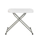 26" |#| 26 Inch Height Adjustable Plastic Folding TV Tray/Laptop Table in Granite White