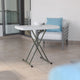 30" |#| 30 Inch Height Adjustable Plastic Folding TV Tray/Laptop Table in Granite White