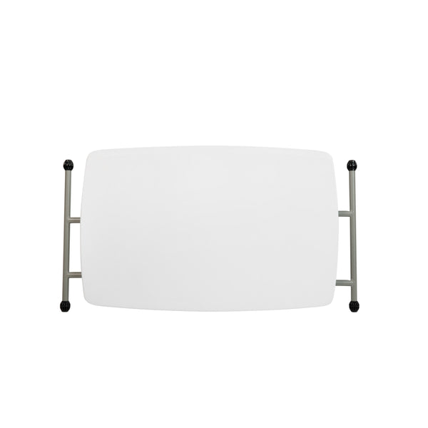 30" |#| 30 Inch Height Adjustable Plastic Folding TV Tray/Laptop Table in Granite White