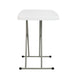 30" |#| 30 Inch Height Adjustable Plastic Folding TV Tray/Laptop Table in Granite White