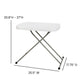26" |#| 26 Inch Height Adjustable Plastic Folding TV Tray/Laptop Table in Granite White