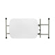 26" |#| 26 Inch Height Adjustable Plastic Folding TV Tray/Laptop Table in Granite White