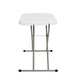 26" |#| 26 Inch Height Adjustable Plastic Folding TV Tray/Laptop Table in Granite White