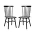 Ingrid Set of 2 Commercial Grade Windsor Dining Chairs, Solid Wood Armless Spindle Back Restaurant Dining Chairs
