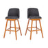 Julia Set of 2 Transitional Upholstered Barstools with Nailhead Trim and Solid Wood Frames
