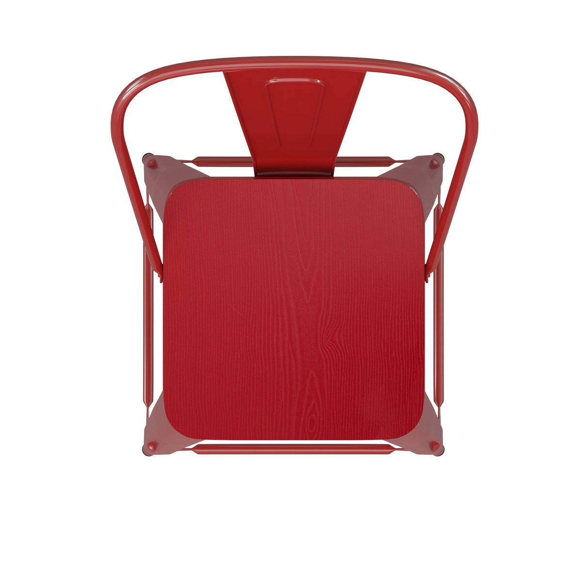 Red/Red |#| All-Weather Commercial Counter Stool with Removable Back/Poly Seat-Red/Red