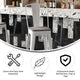 White/Gray |#| All-Weather Commercial Bar Stool with Removable Back/Poly Seat-White/Gray