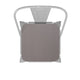 White/Gray |#| All-Weather Commercial Bar Stool with Removable Back/Poly Seat-White/Gray