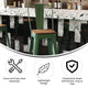 Green/Teak |#| All-Weather Commercial Bar Stool with Removable Back/Poly Seat-Green/Teak