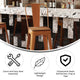 Orange/Teak |#| All-Weather Commercial Bar Stool with Removable Back/Poly Seat-Orange/Teak