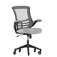 Dark Gray Mesh/Black Frame |#| Ergonomic Swivel Task Chair with Roller Wheels & Flip Up Arms - Gray Mesh