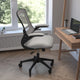 Dark Gray Mesh/Black Frame |#| Ergonomic Swivel Task Chair with Roller Wheels & Flip Up Arms - Gray Mesh