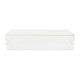 Set of 3 Plastic Stacking Desk Drawer Organizers with Gold Trim - 9 x 6