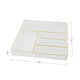 Set of 5 Plastic Stacking Office Desk Drawer Organizers with Gold Trim
