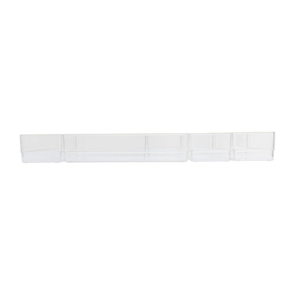 Set of 8 Plastic Stacking Office Desk Drawer Organizers with Gold Trim