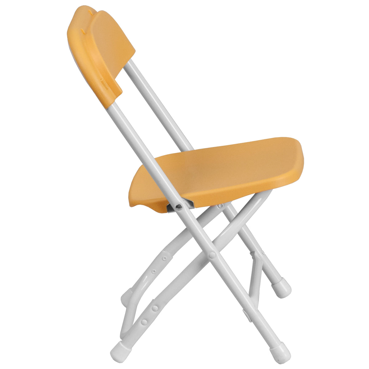 Yellow |#| Kids Yellow Plastic Folding Chair with Textured Seat - Preschool Seating