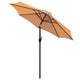 Tan |#| Tan 9 FT Round Umbrella - 1.5inch Diameter Aluminum Pole - Crank and Tilt Function